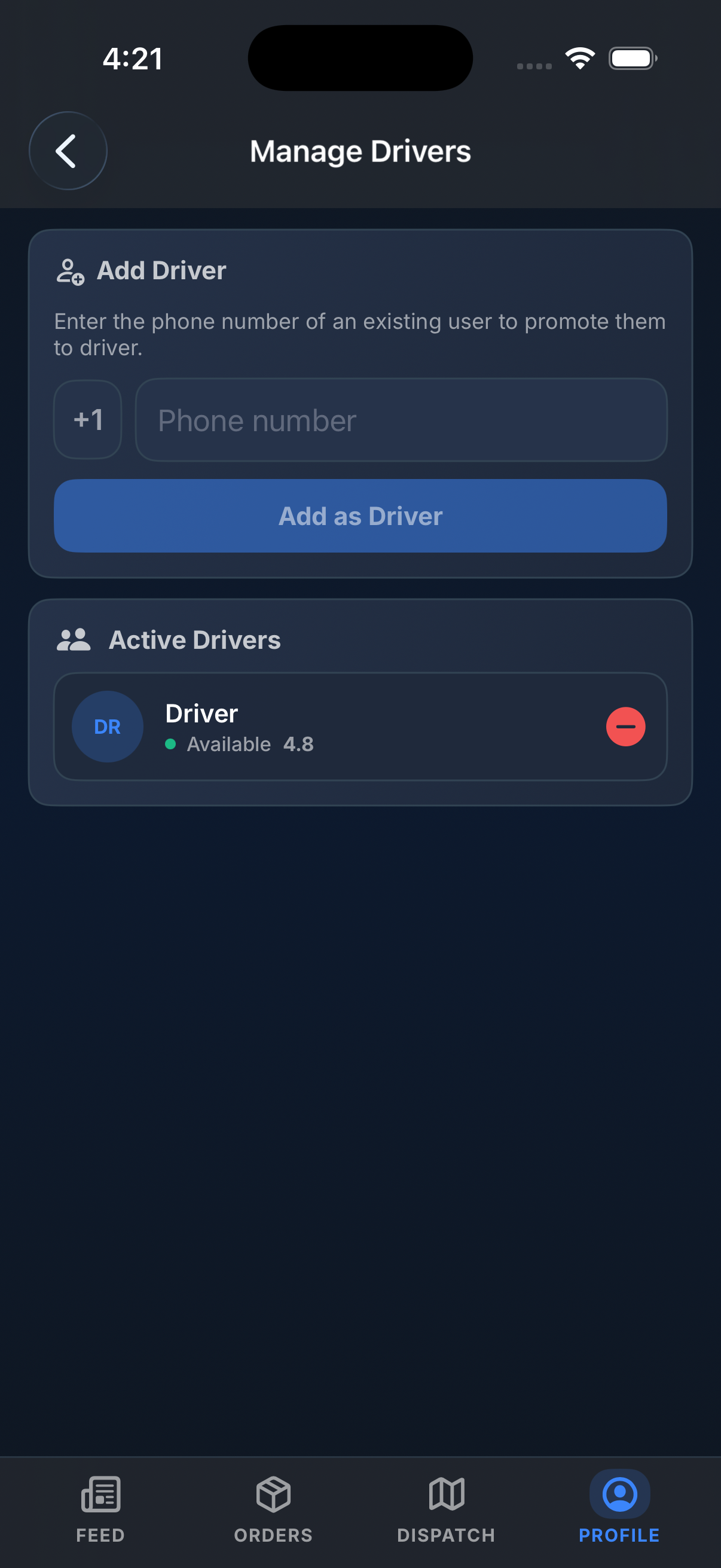 BOPPERATION Drivers — Manage and assign delivery drivers